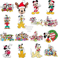 Load image into Gallery viewer, 120 Mouse Christmas Cartoon Designs Bundle Png
