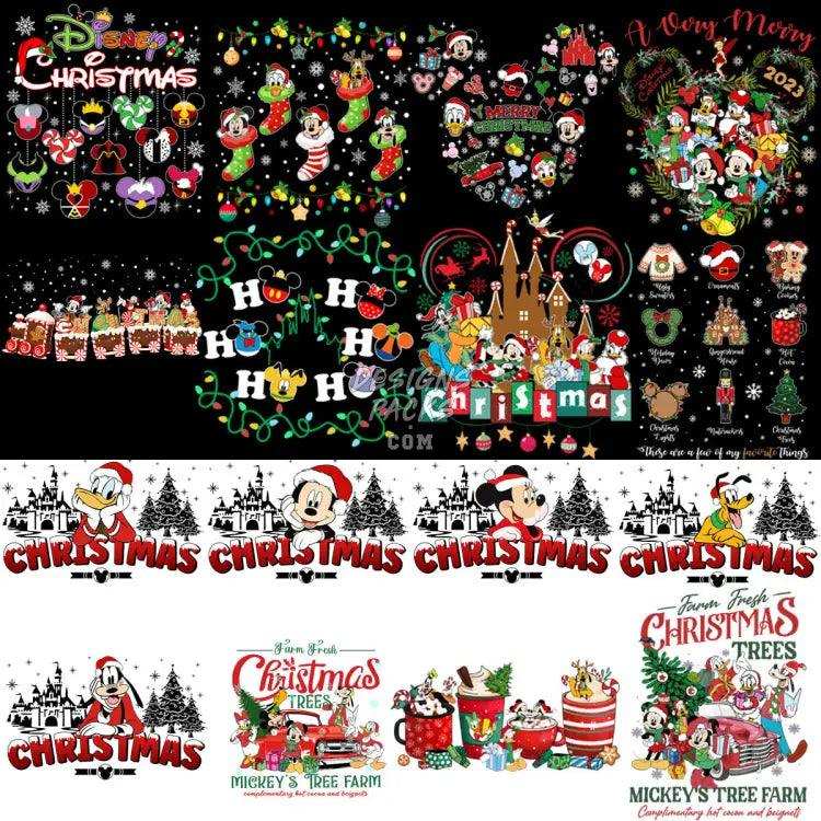 120 Mouse Christmas Cartoon Designs Bundle Png