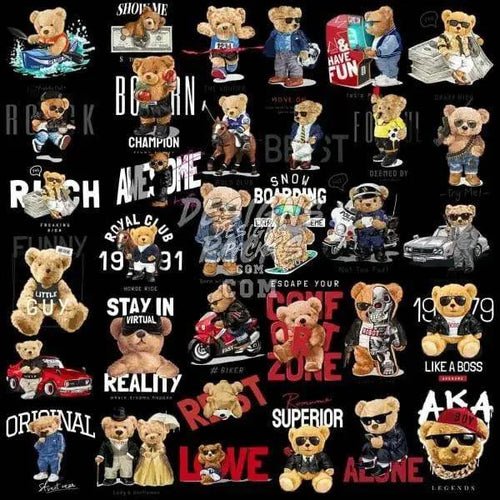 120 Teddy Bear Designs Bundle PNG