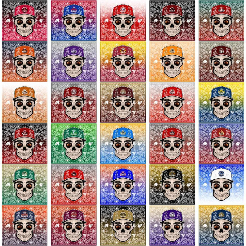 122 NCAA College Sports Skull Handkerchief Tumbler Wrap Bundle JPG