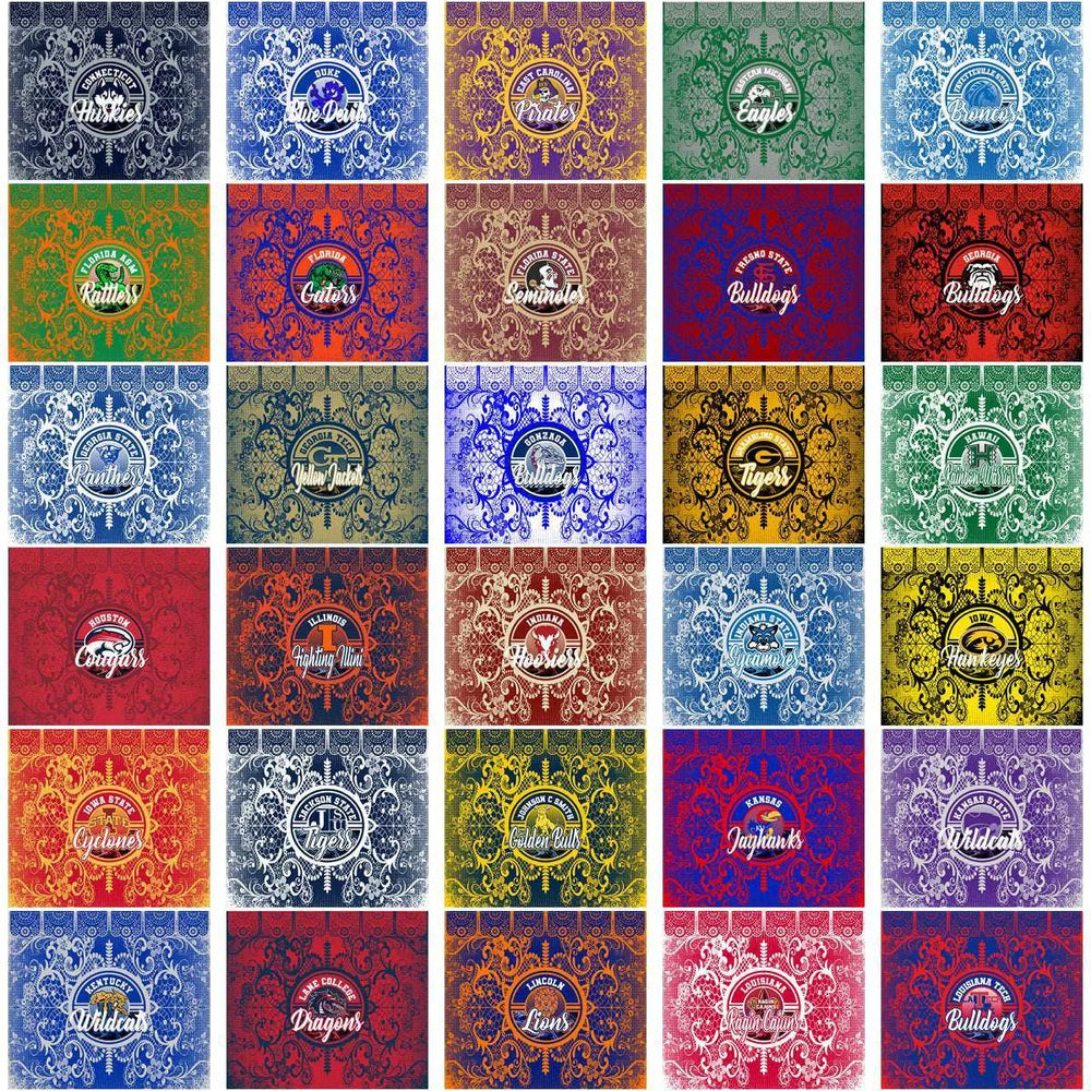 123 NCAA College Sports Lace & Logo Wrap Tumbler Wrap Bundle JPG