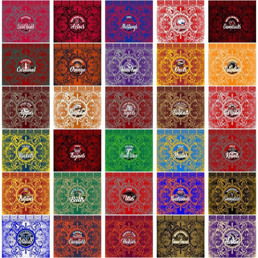 123 NCAA College Sports Lace & Logo Wrap Tumbler Wrap Bundle JPG