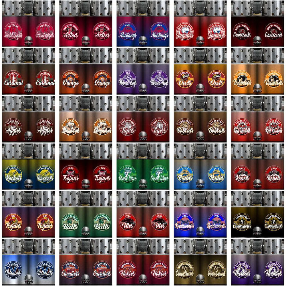 123 NCAA College Sports Zippo Lighter Tumbler Wrap Bundle JPG