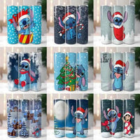 Load image into Gallery viewer, 125 Christmas Cartoon Stitch Tumbler Wrap Bundle Png
