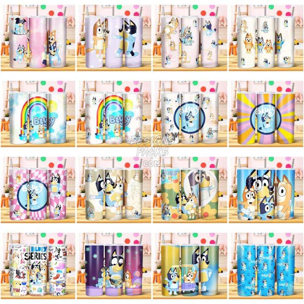 125 Dog Cartoon Tumbler Wrap Bundle Jpg