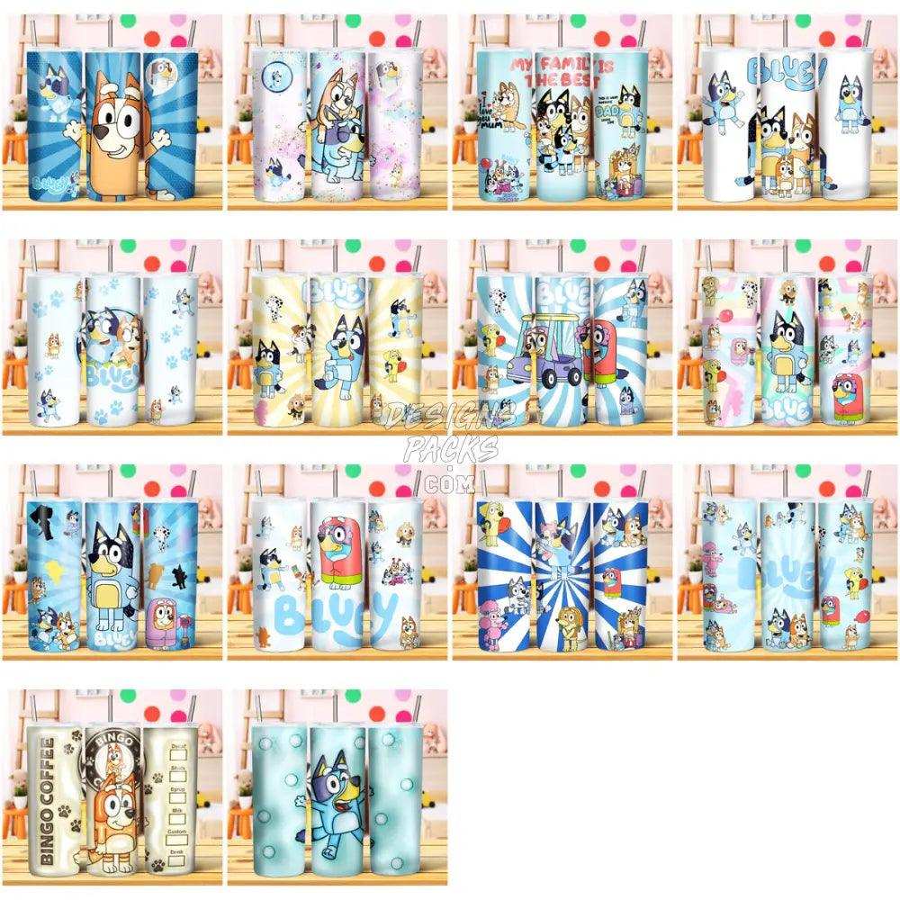 125 Dog Cartoon Tumbler Wrap Bundle Jpg