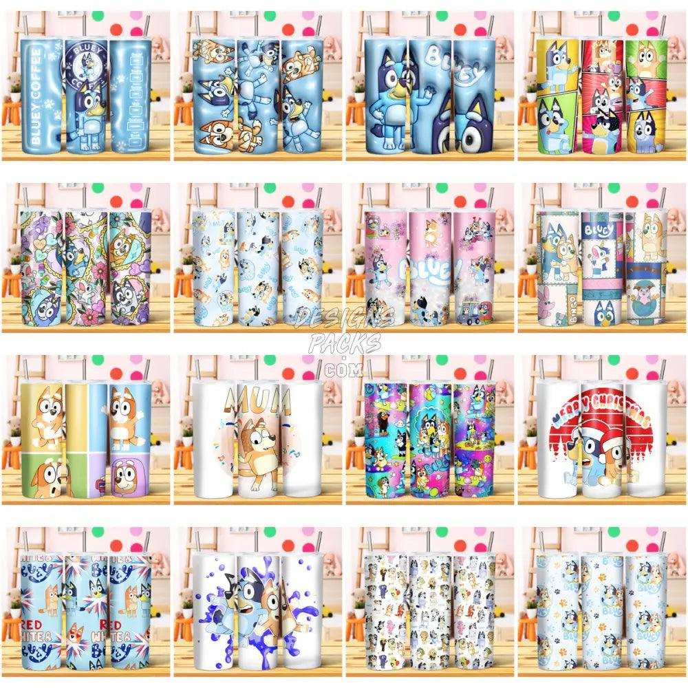125 Dog Cartoon Tumbler Wrap Bundle Jpg