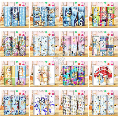 125 Dog Cartoon Tumbler Wrap Bundle Jpg