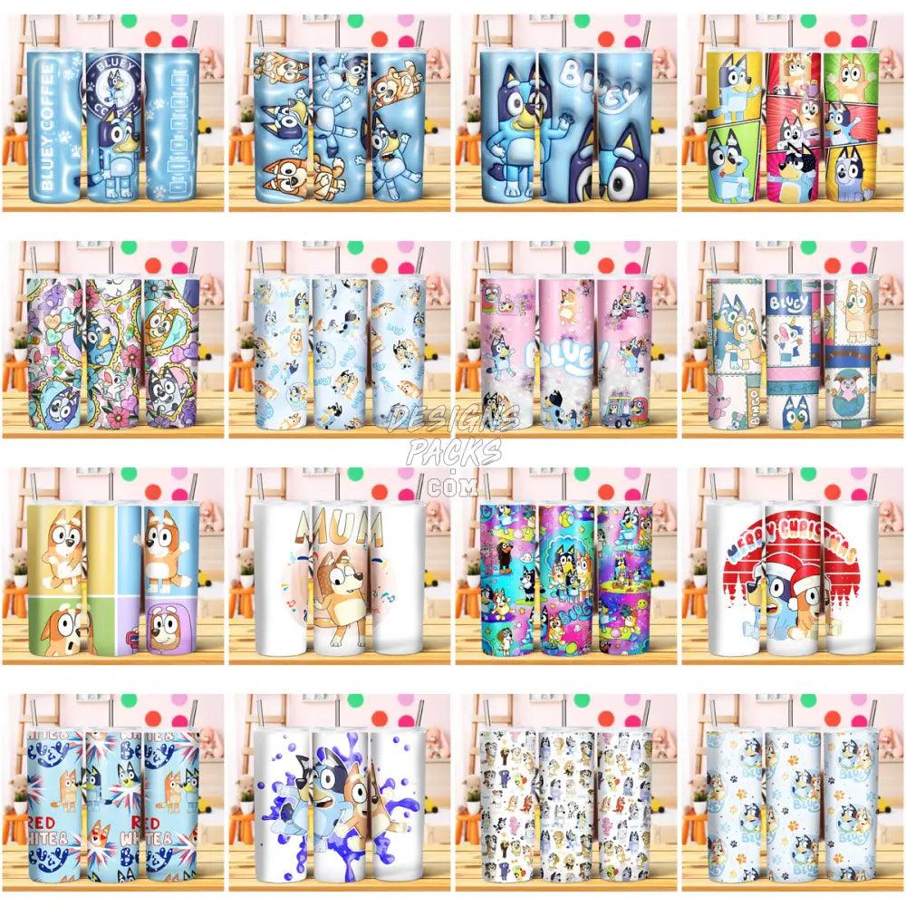 125 Dog Cartoon Tumbler Wrap Bundle Jpg