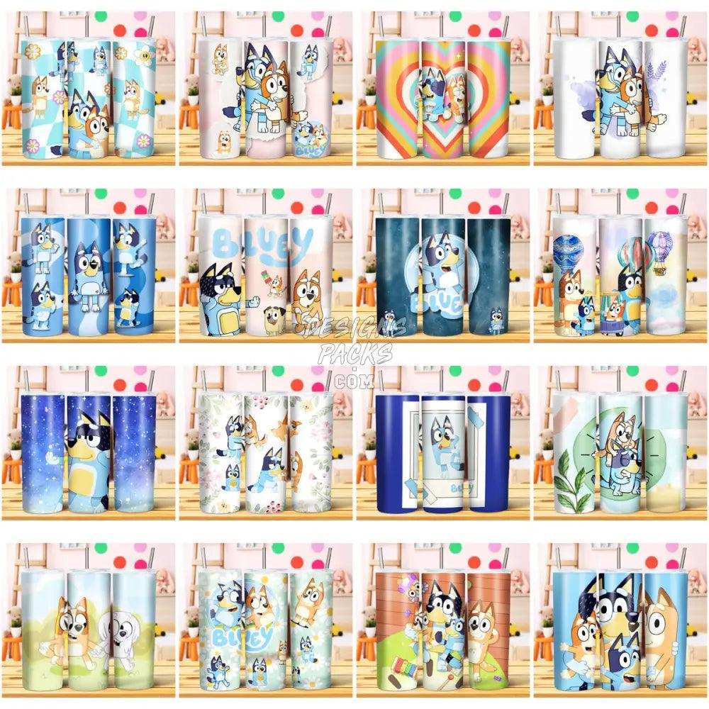 125 Dog Cartoon Tumbler Wrap Bundle Jpg