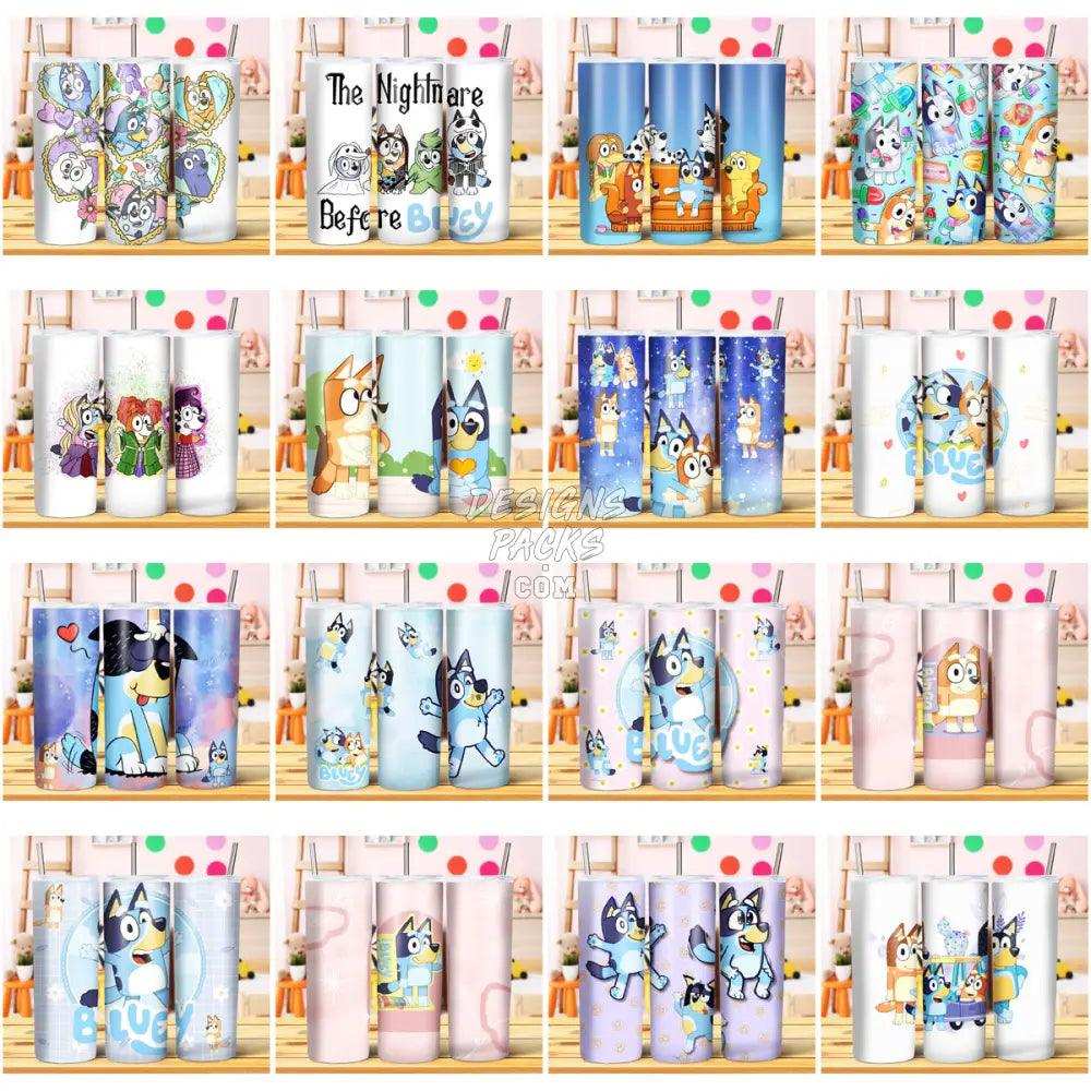 125 Dog Cartoon Tumbler Wrap Bundle Jpg