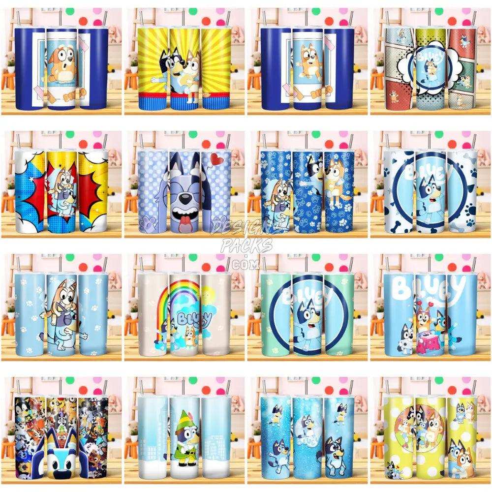 125 Dog Cartoon Tumbler Wrap Bundle Jpg