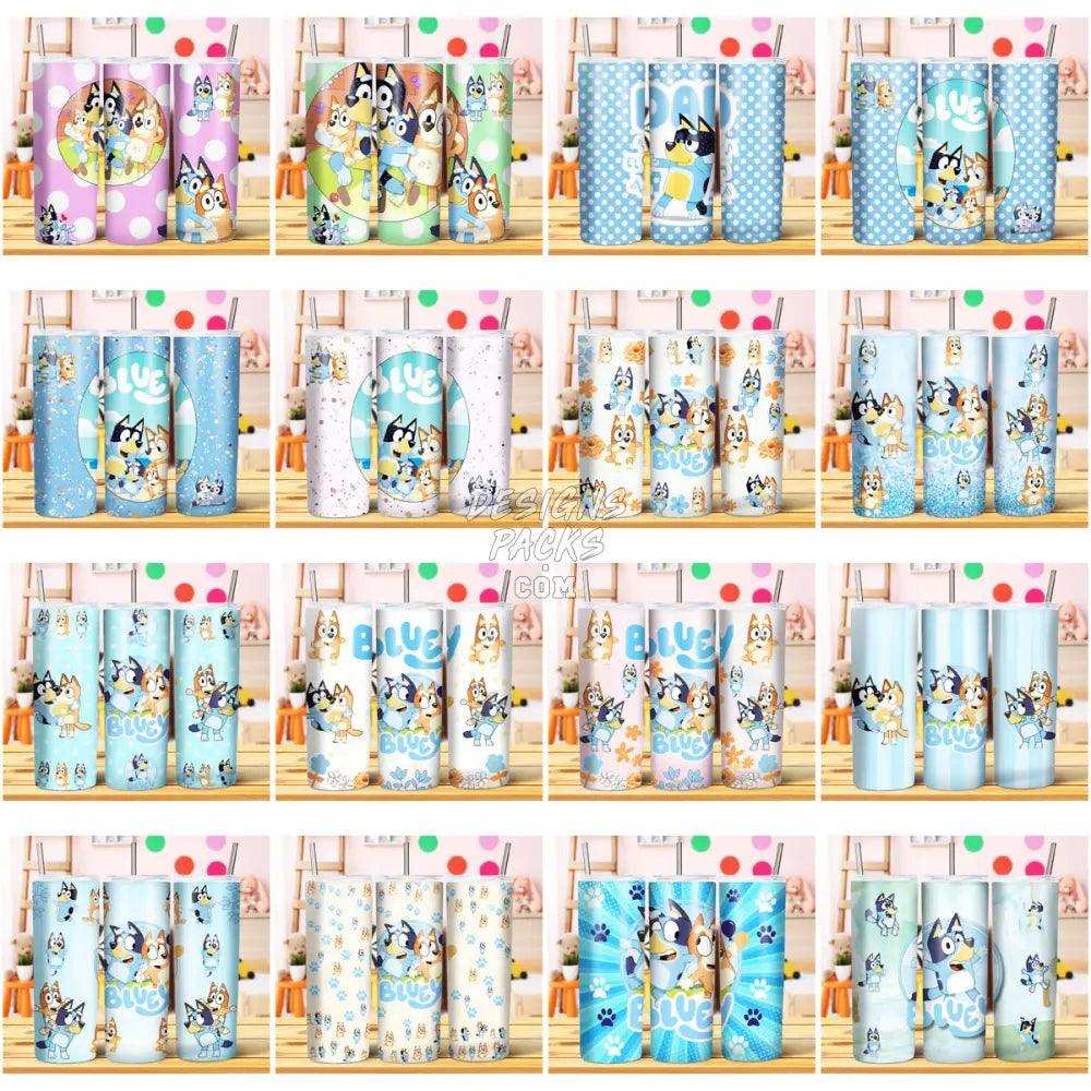 125 Dog Cartoon Tumbler Wrap Bundle Jpg