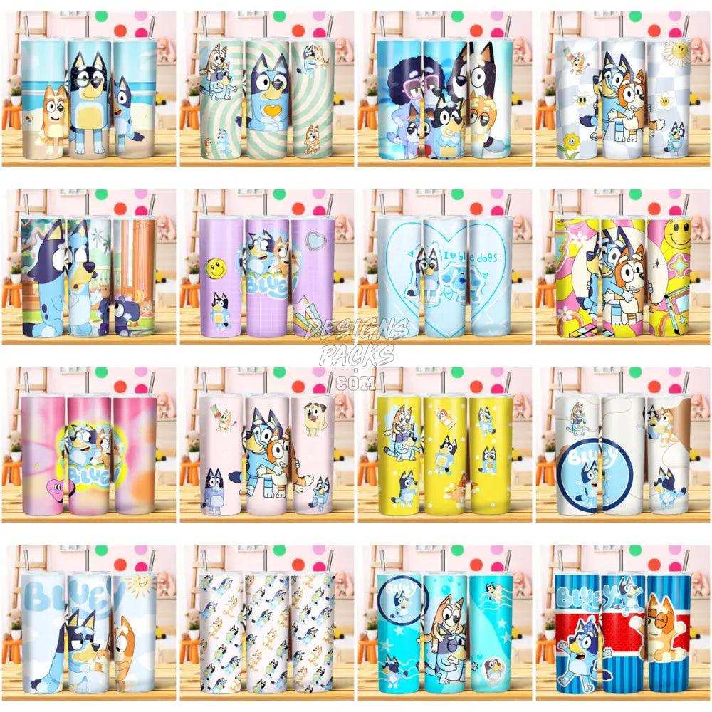 125 Dog Cartoon Tumbler Wrap Bundle Jpg