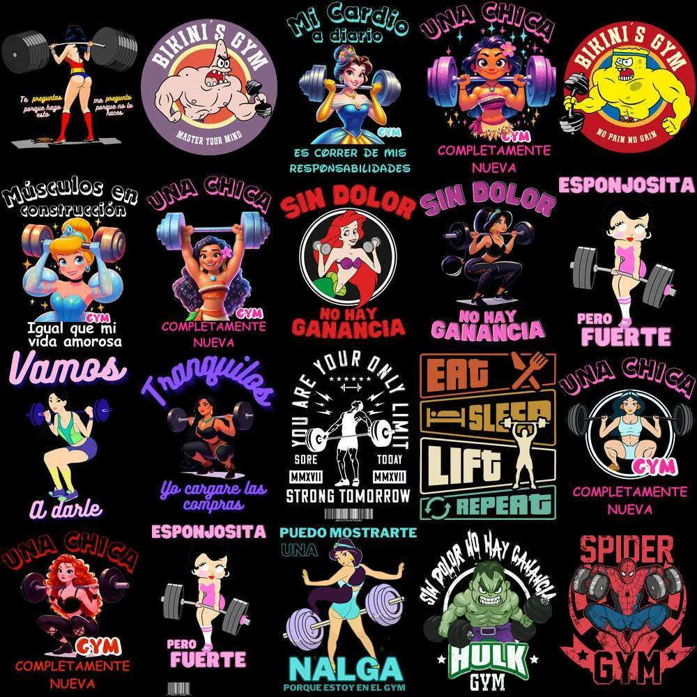 125 GYM Fitness Popculture & Streetwear Designs Bundle PNG