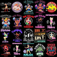 Load image into Gallery viewer, 125 GYM Fitness Popculture &amp; Streetwear Designs Bundle PNG

