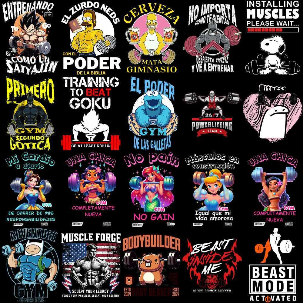 125 GYM Fitness Popculture & Streetwear Designs Bundle PNG