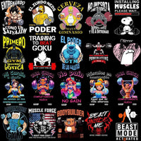 Load image into Gallery viewer, 125 GYM Fitness Popculture &amp; Streetwear Designs Bundle PNG
