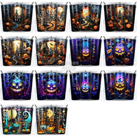 Load image into Gallery viewer, 125 Halloween 3D Paper Art Tumbler Wrap Bundle Jpg
