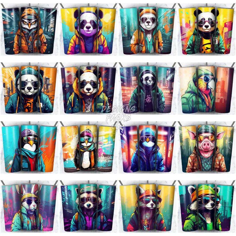 125 Hipster Animals Tumbler Wrap Bundle Jpg