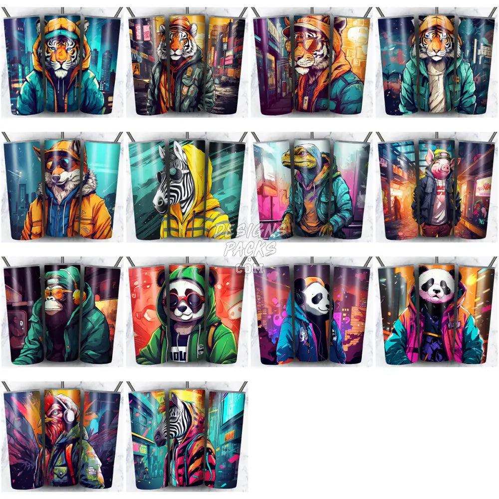 125 Hipster Animals Tumbler Wrap Bundle Jpg