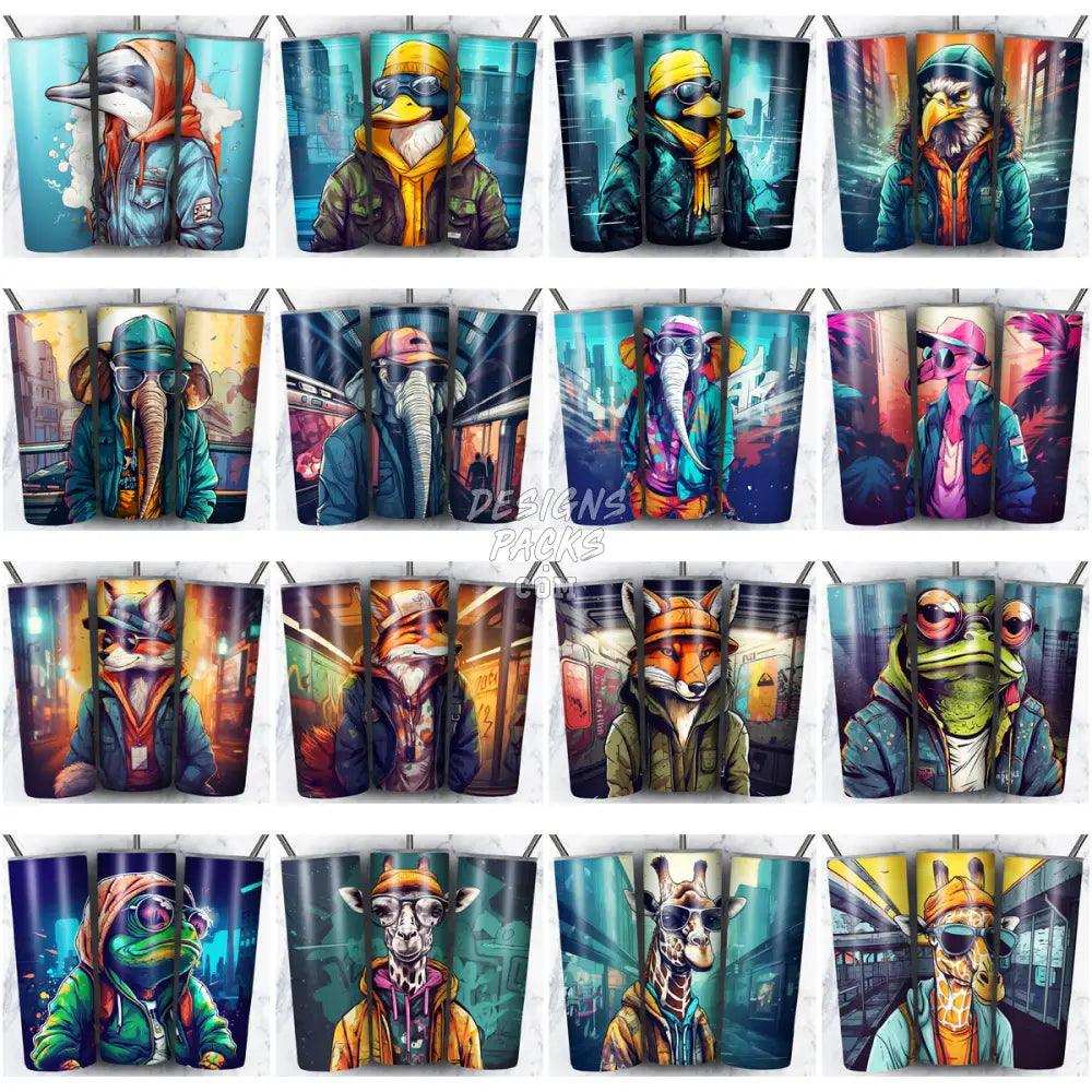 125 Hipster Animals Tumbler Wrap Bundle Jpg