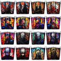 Load image into Gallery viewer, 125 Mixed Stained Glass Anime Tumbler Wrap Bundle Jpg
