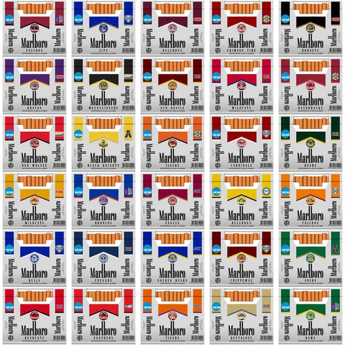 125 NCAA College Sports Marlboro Wraps Tumbler Wrap Bundle JPG