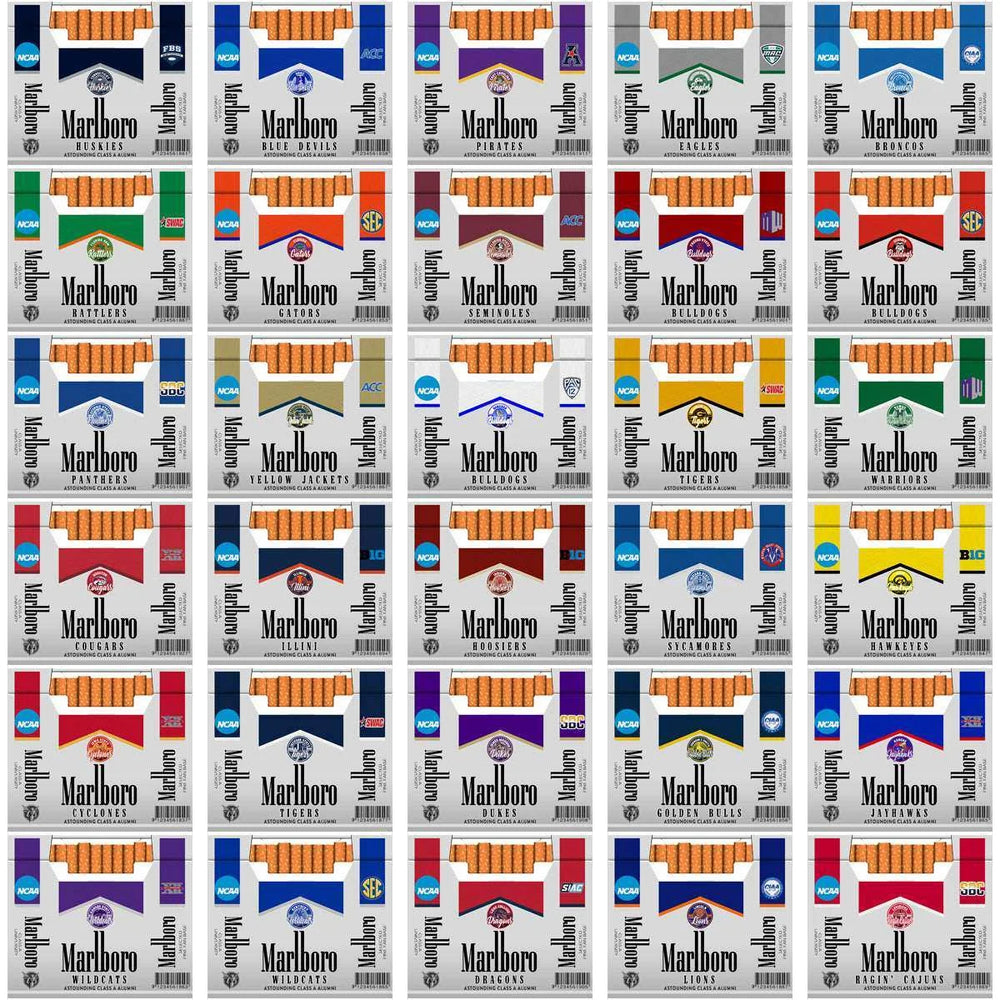 125 NCAA College Sports Marlboro Wraps Tumbler Wrap Bundle JPG