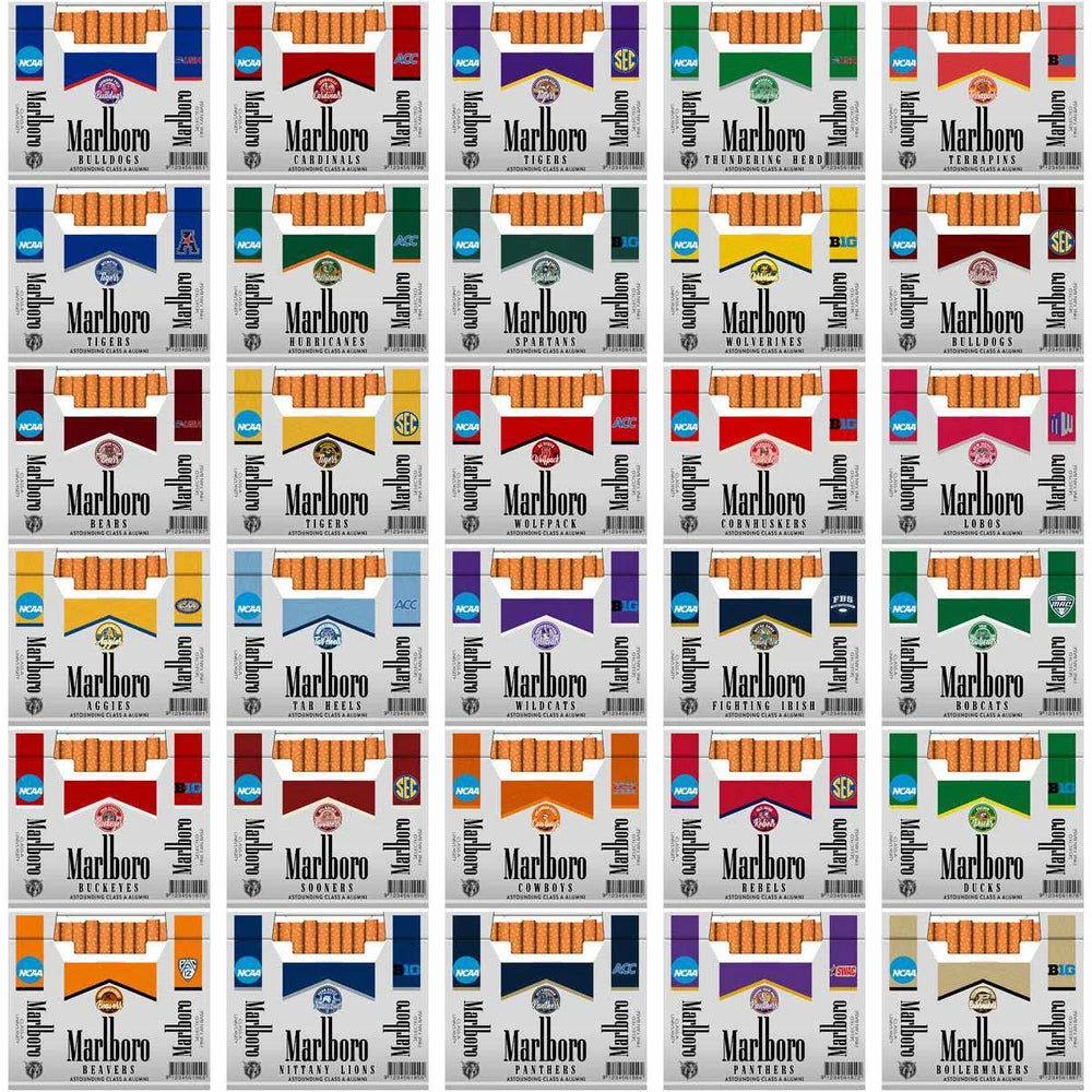 125 NCAA College Sports Marlboro Wraps Tumbler Wrap Bundle JPG