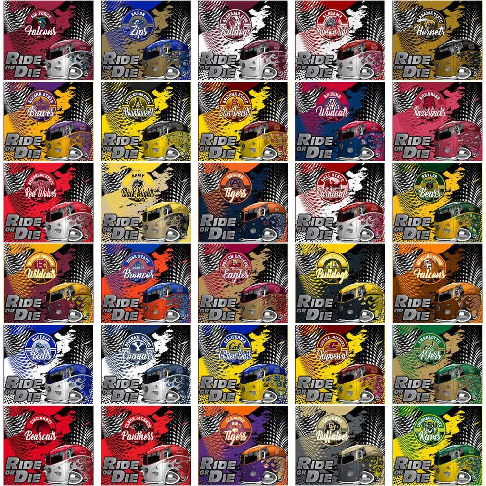 125 NCAA College Sports Ride or Die Wrap Tumbler Wrap Bundle JPG