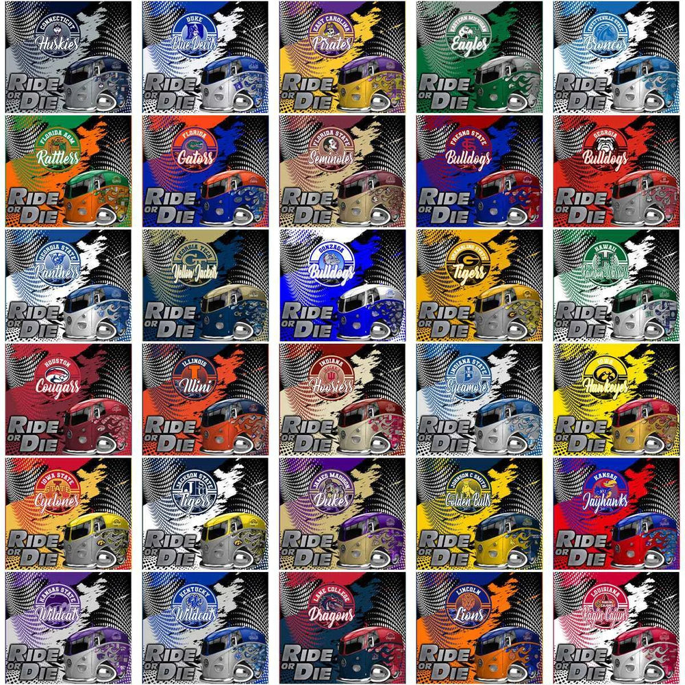125 NCAA College Sports Ride or Die Wrap Tumbler Wrap Bundle JPG