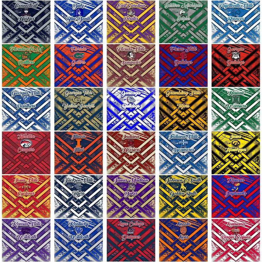 126 NCAA College Sports Glitter Stripe Wrap Tumbler Wrap Bundle JPG