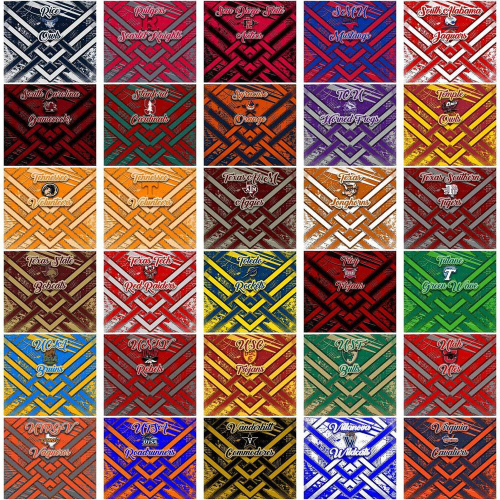 126 NCAA College Sports Glitter Stripe Wrap Tumbler Wrap Bundle JPG