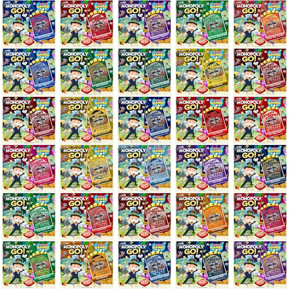 126 NCAA College Sports Monopoly Go! Tumbler Wrap Bundle JPG