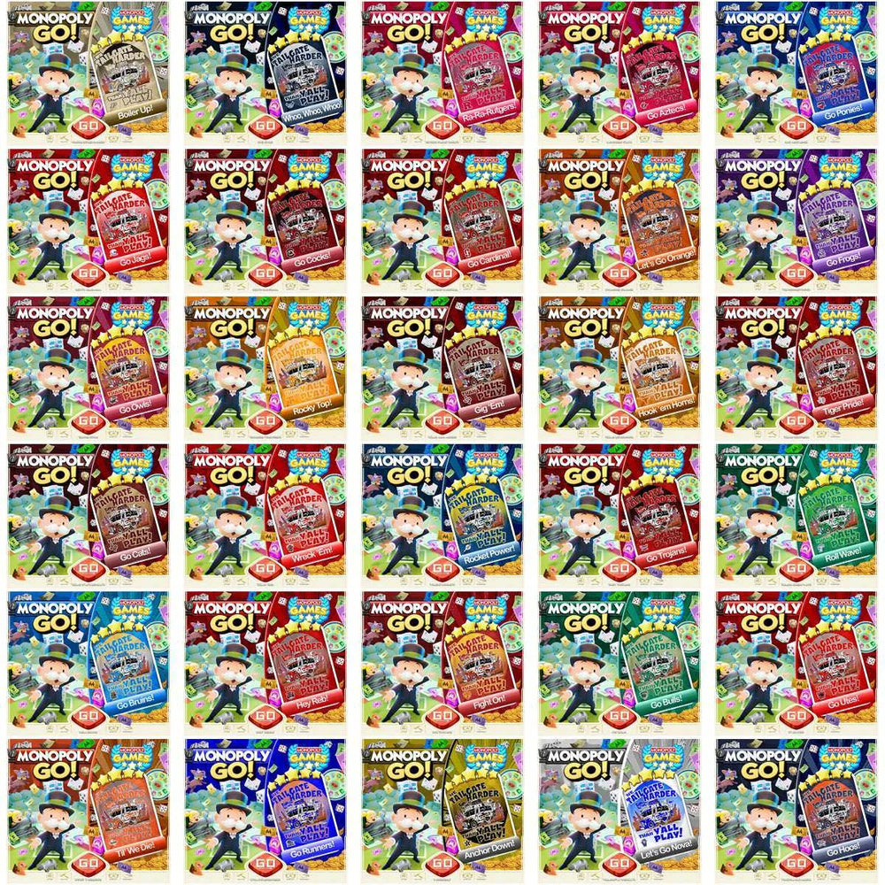 126 NCAA College Sports Monopoly Go! Tumbler Wrap Bundle JPG