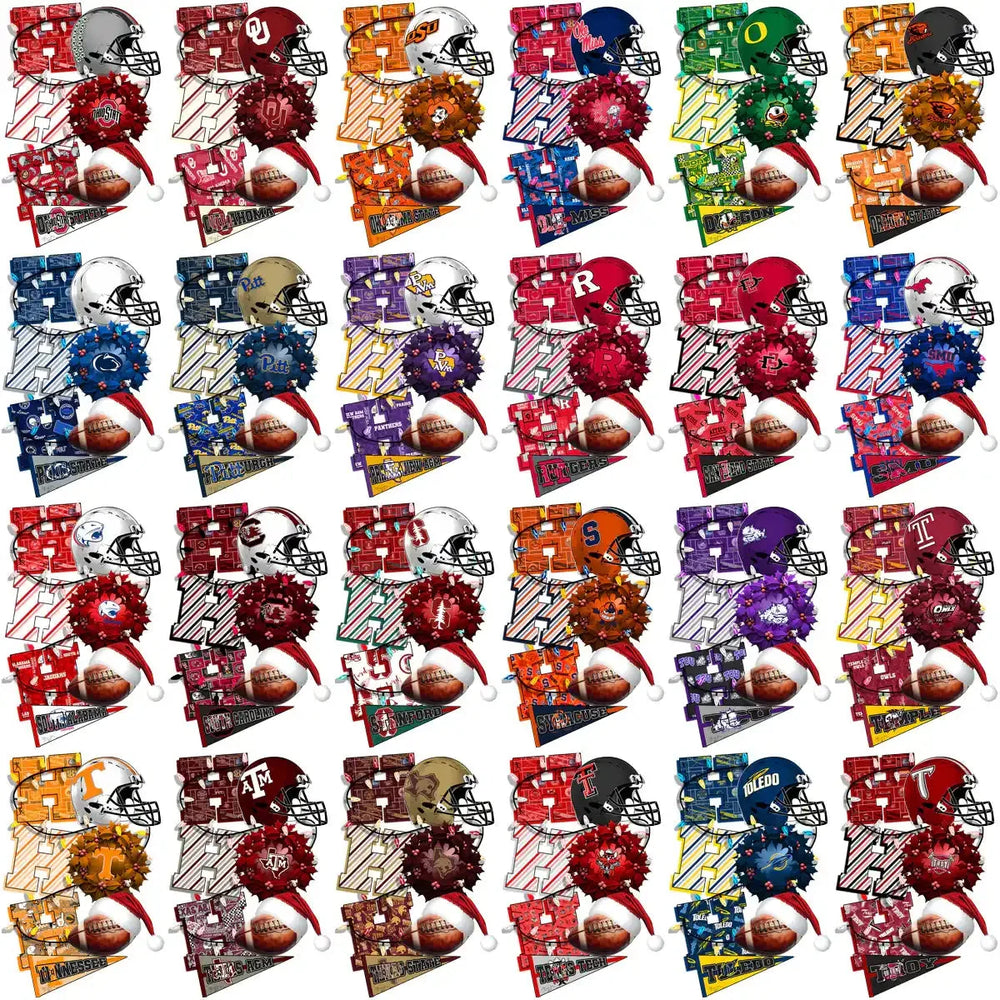 127 College NCAA Christmas HO HO HO Designs Bundle PNG