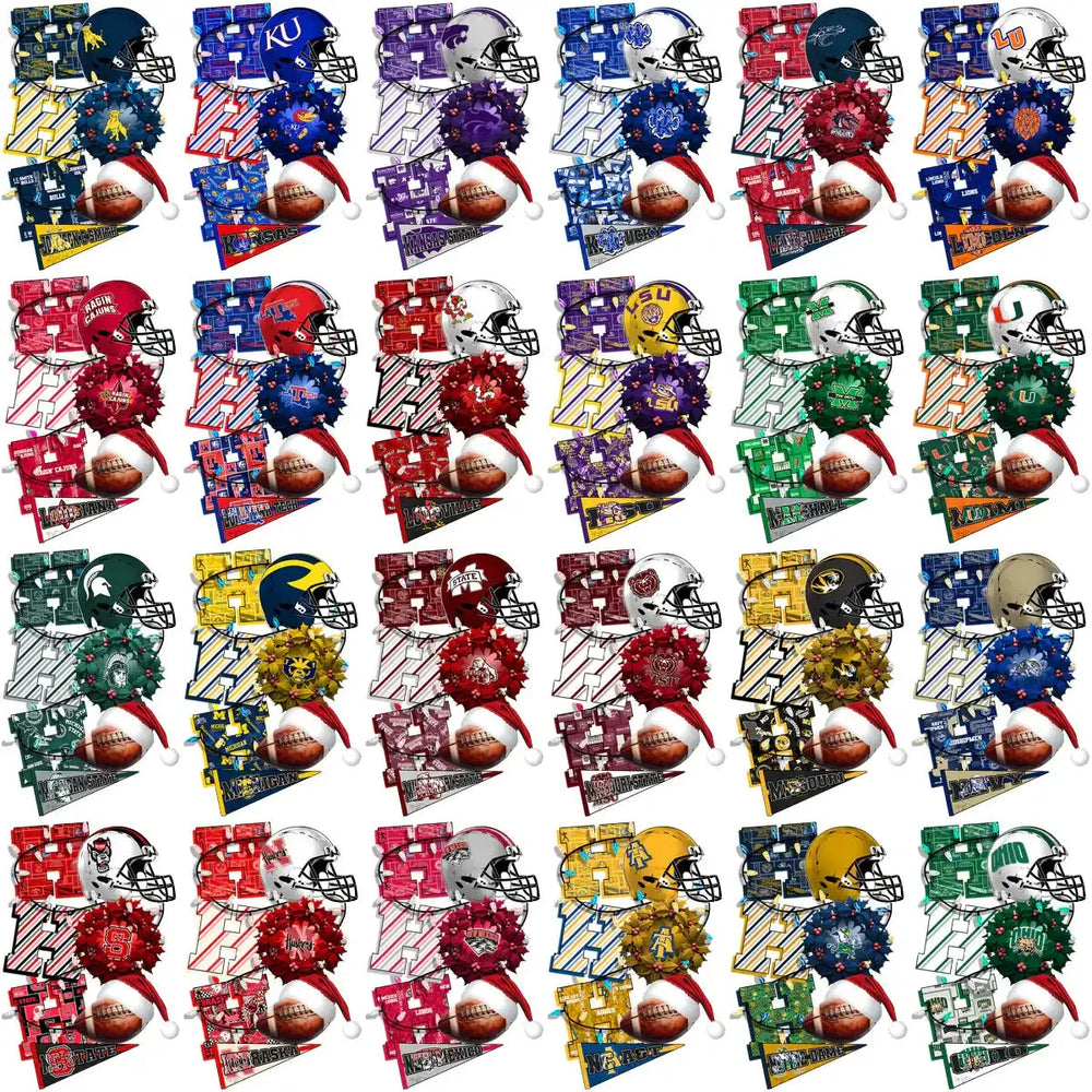 127 College NCAA Christmas HO HO HO Designs Bundle PNG