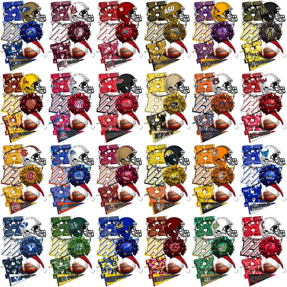 127 College NCAA Christmas HO HO HO Designs Bundle PNG