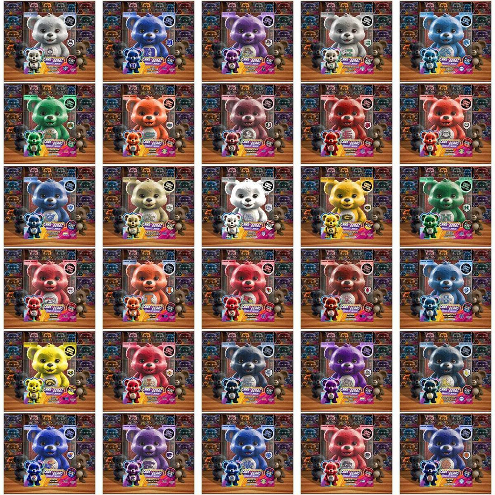 128 NCAA College Sports Care Bear Box Tumbler Wrap Bundle JPG