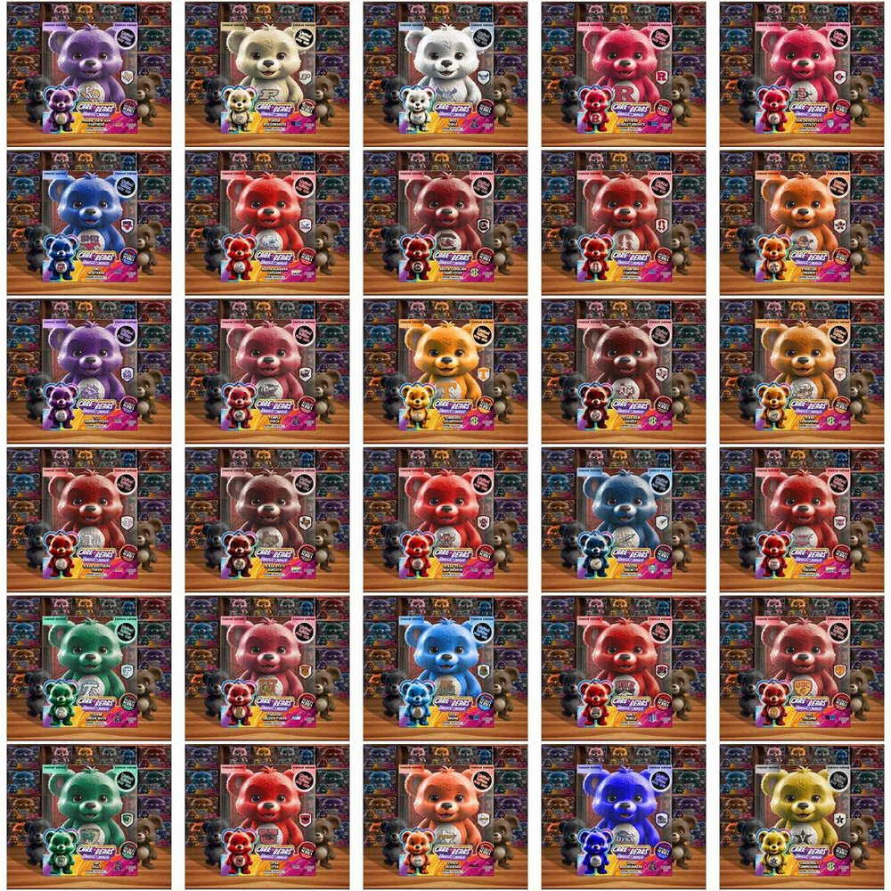 128 NCAA College Sports Care Bear Box Tumbler Wrap Bundle JPG