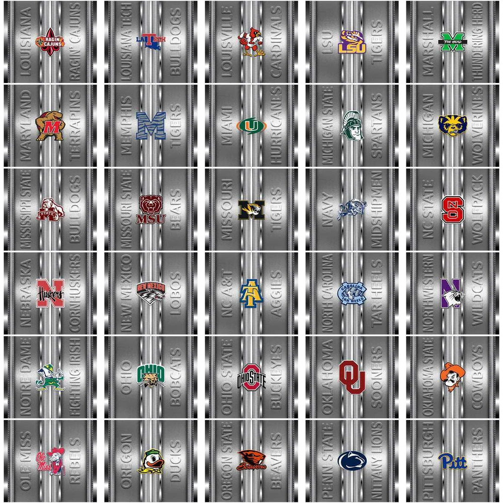 128 NCAA College Sports Metallic Tumbler Wrap Bundle JPG