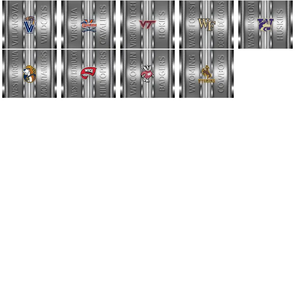 128 NCAA College Sports Metallic Tumbler Wrap Bundle JPG