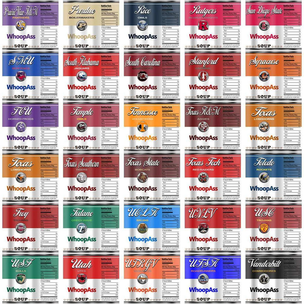 128 NCAA College Sports Soup Can Tumbler Wrap Bundle JPG