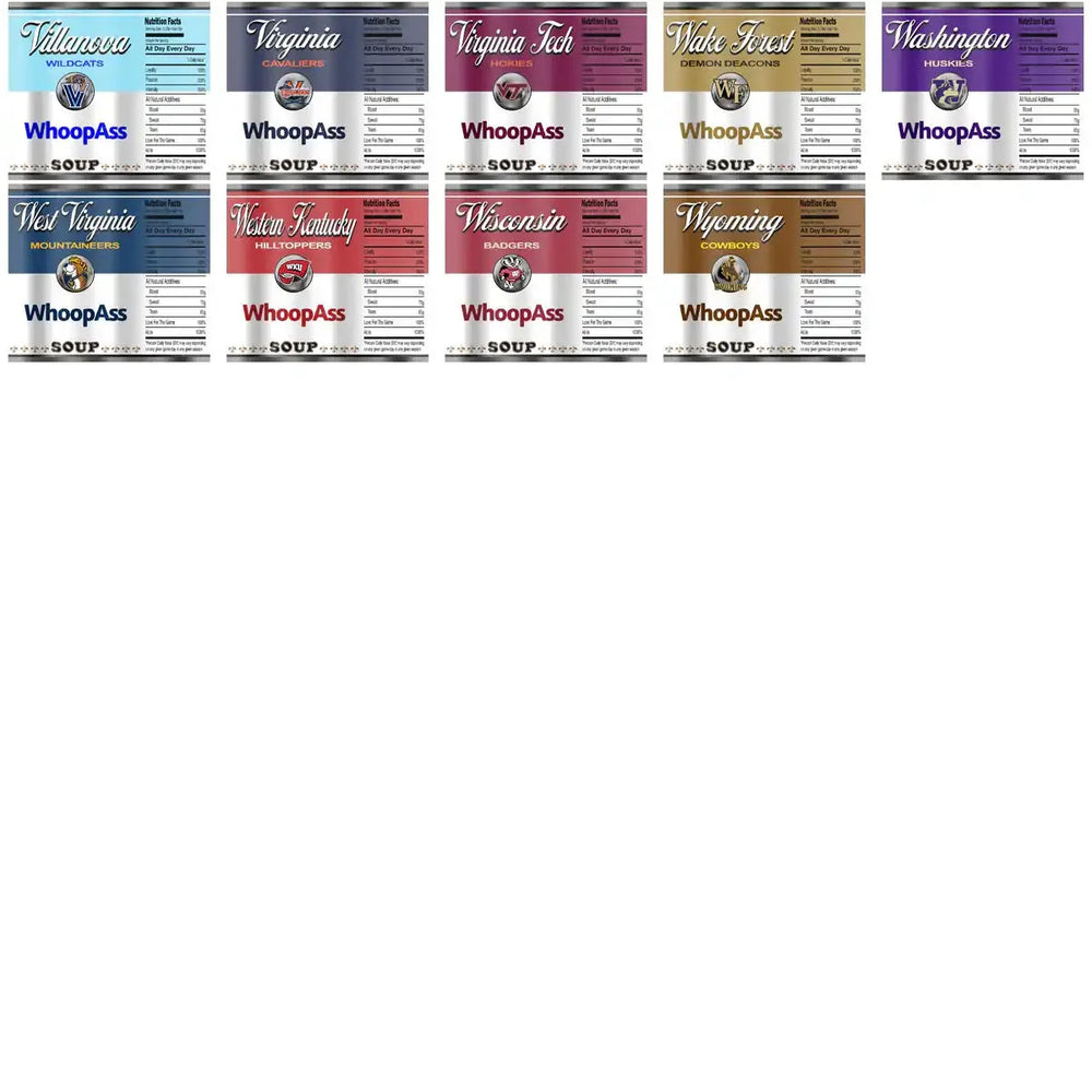 128 NCAA College Sports Soup Can Tumbler Wrap Bundle JPG