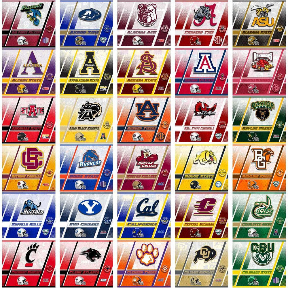 128 NCAA College Sports Sports Wrap Logo Tumbler Wrap Bundle JPG