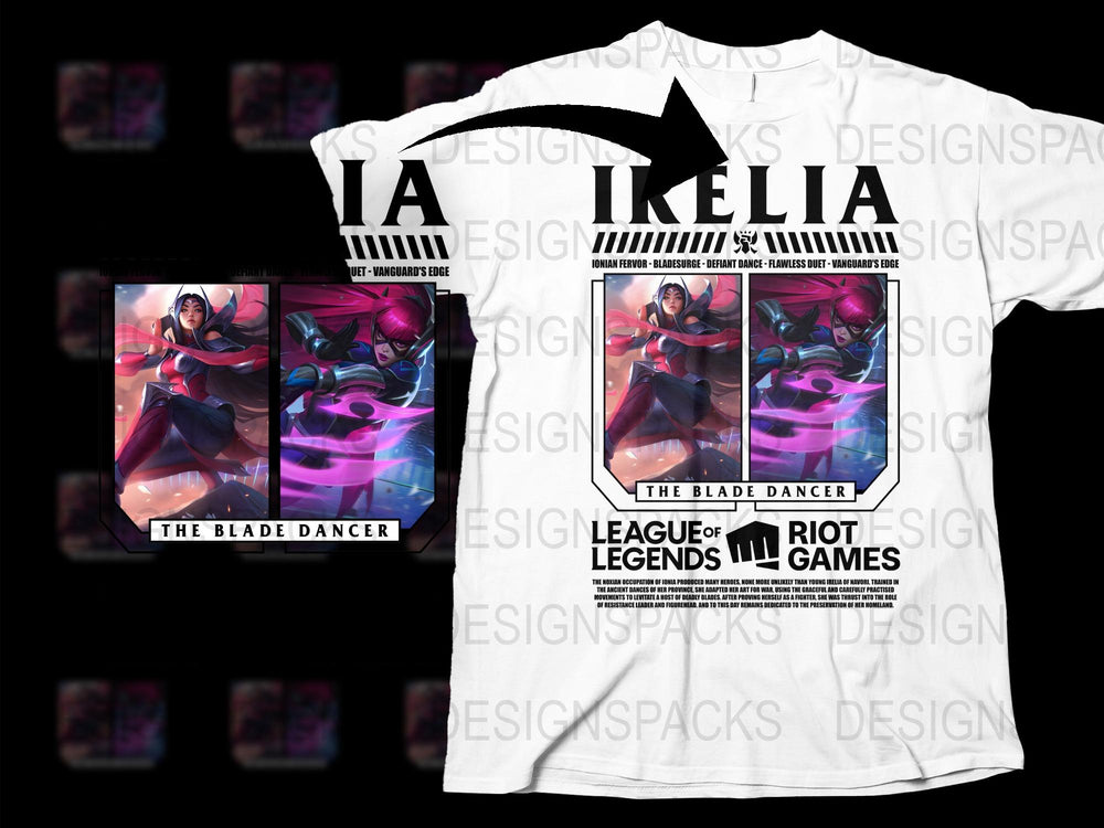 League of Legends Irelia T-Shirt, The Blade Dancer Graphic Tee, Gaming Apparel, Unisex Cotton Shirt