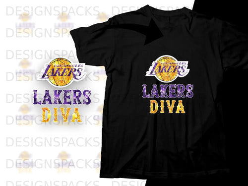 Black Los Angeles Lakers t-shirt with 
