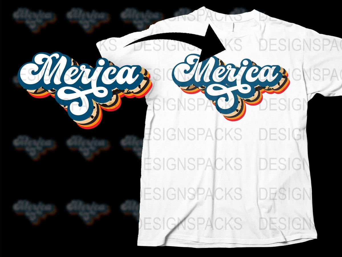 Patriotic 'Merica T-Shirt, American Pride, USA Flag Colors, 4th of July Celebration Tee, Unisex Fashion