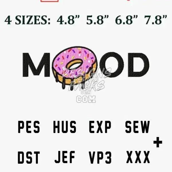Mood Cartoon Serie Embroidery Design